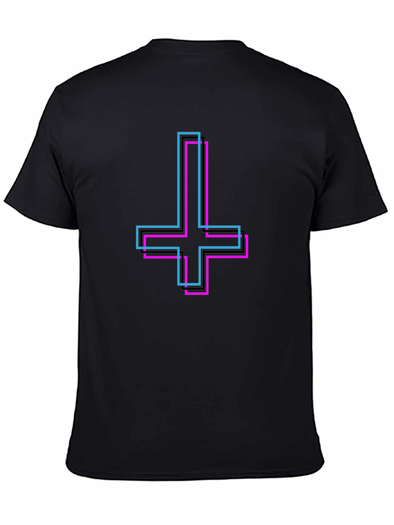 Inverted Cross Graphic Tee - Edgy Style