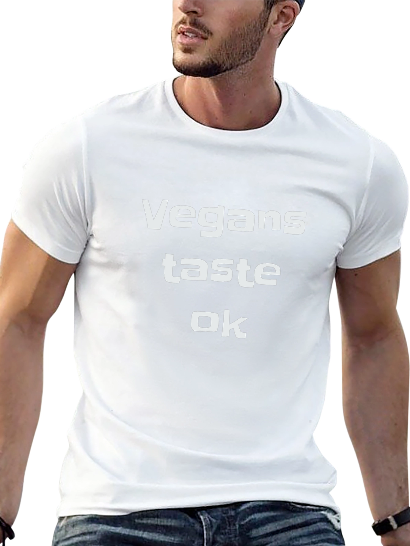 Vegans Taste OK Black Graphic T-Shirt