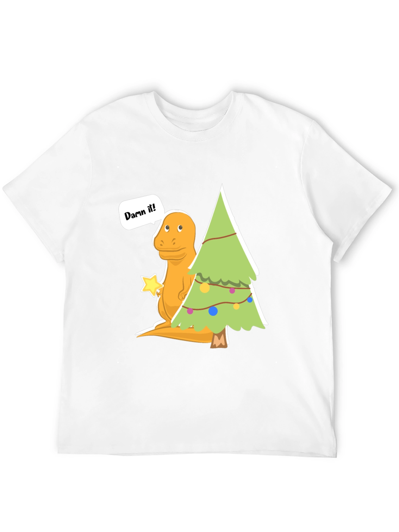 Dinosaur Christmas T-Shirt - Damn It! Funny Holiday Tee