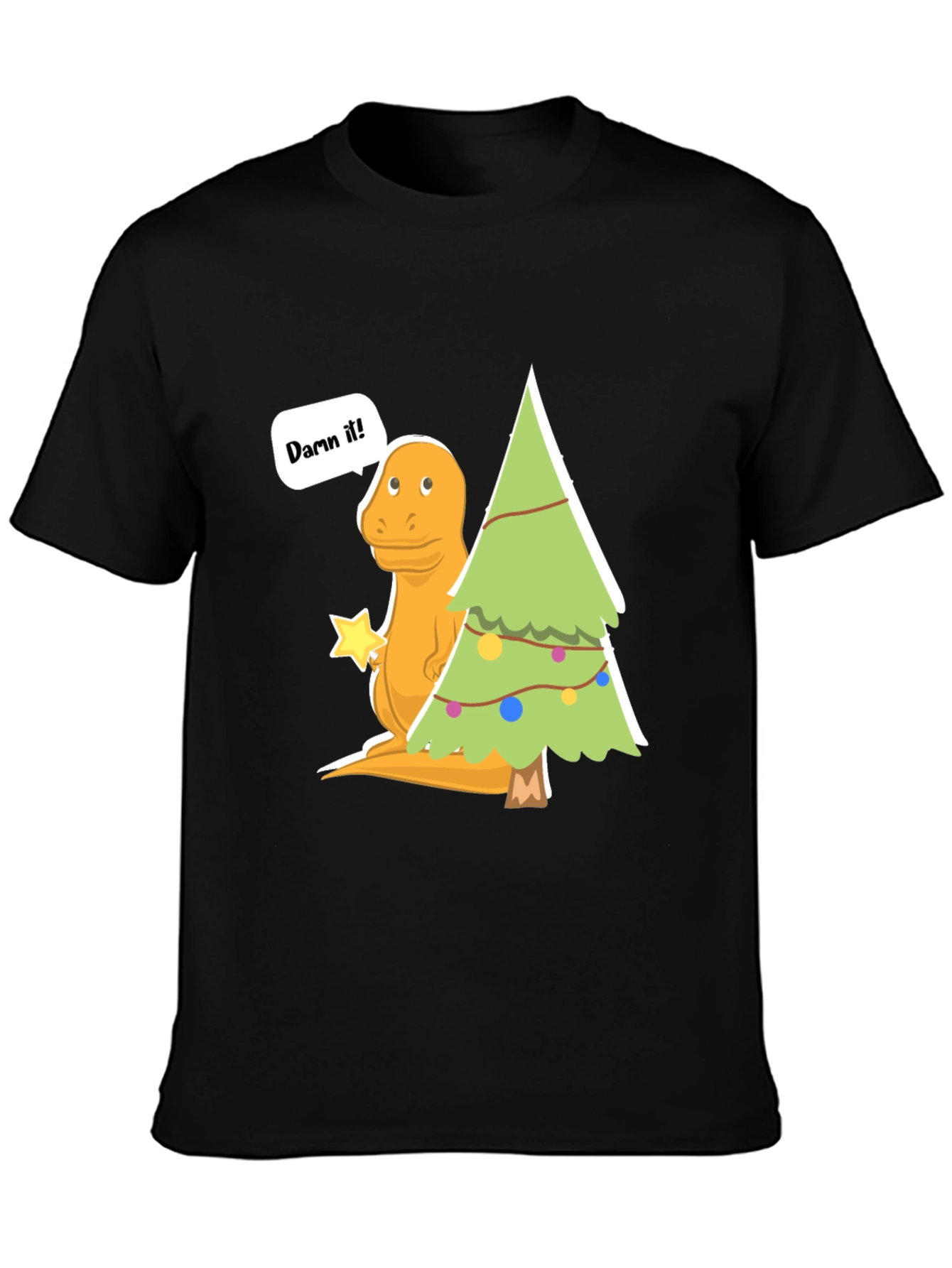 Dinosaur Christmas T-Shirt - Damn It! Funny Holiday Tee