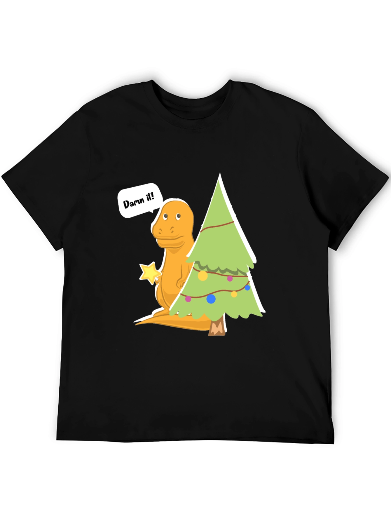 Dinosaur Christmas T-Shirt - Damn It! Funny Holiday Tee