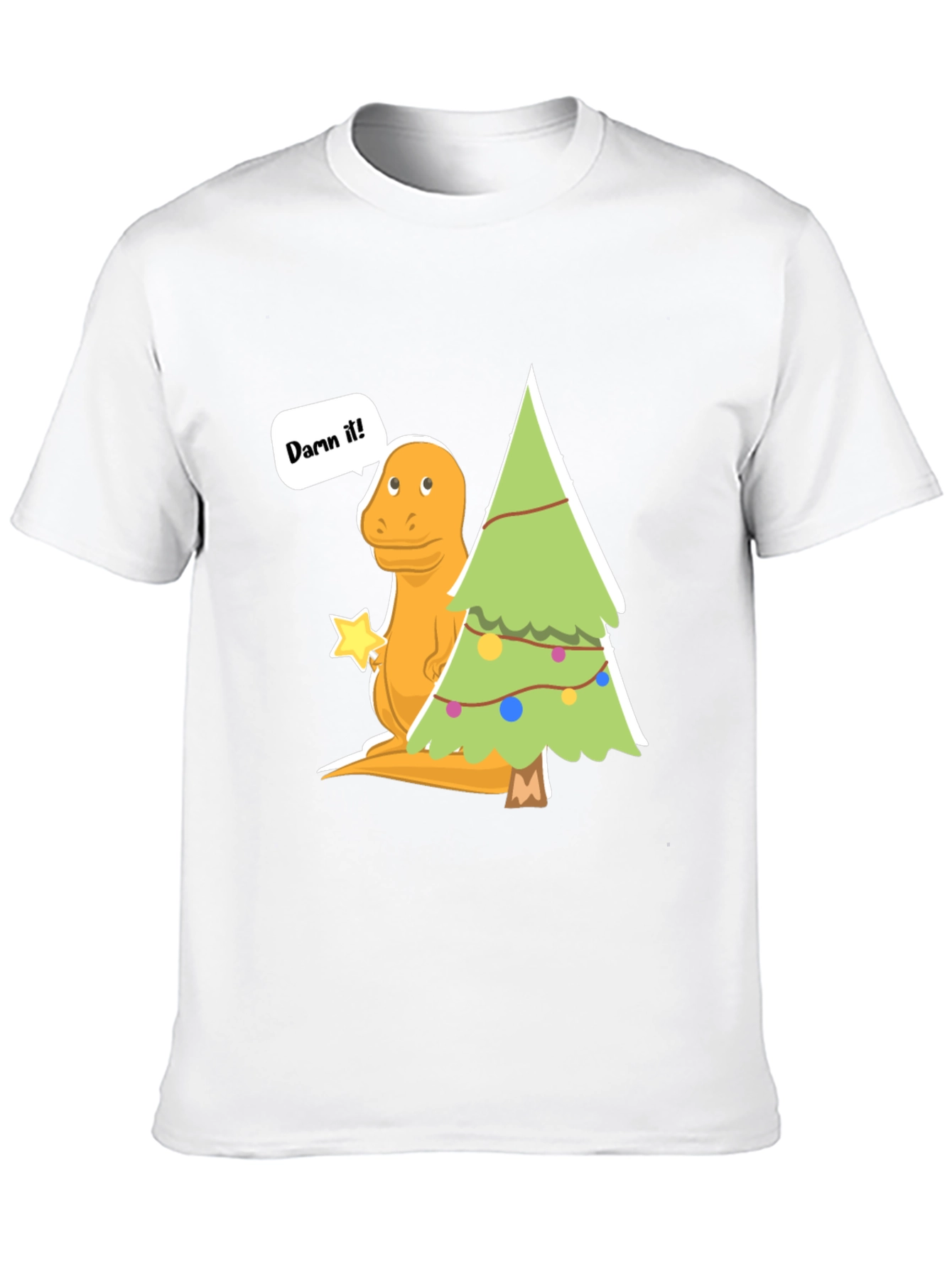 Dinosaur Christmas T-Shirt - Damn It! Funny Holiday Tee