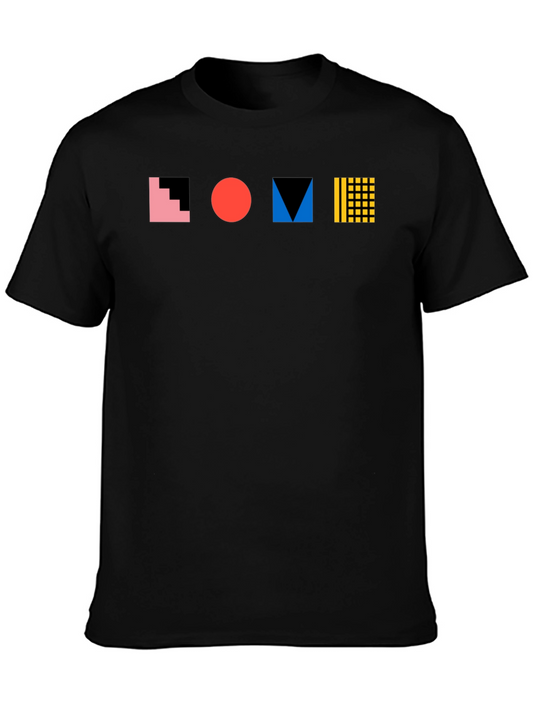 Geometric LOVE Graphic Tee - Modern Casual Style