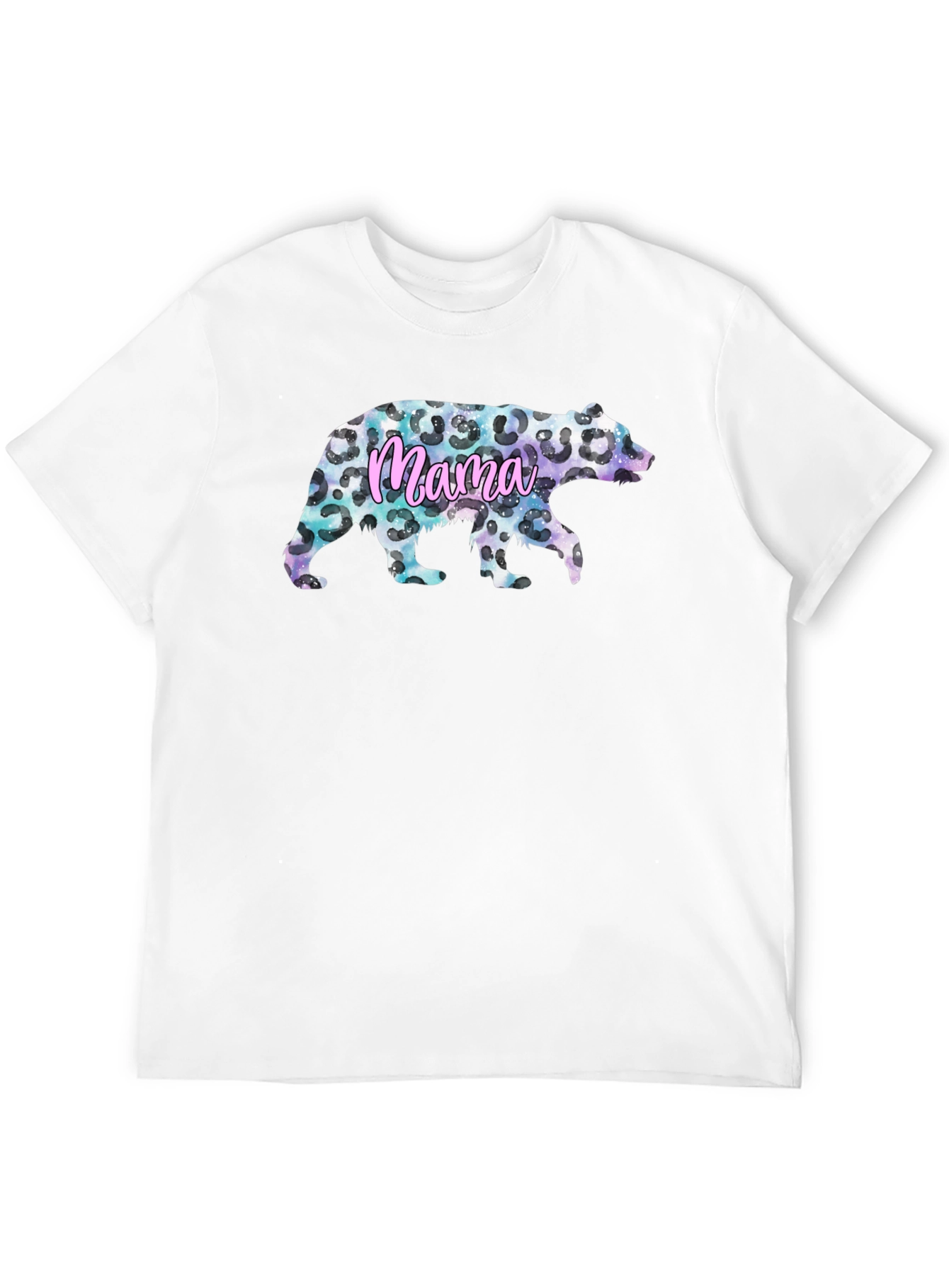 Mama Bear Leopard Print Graphic Tee