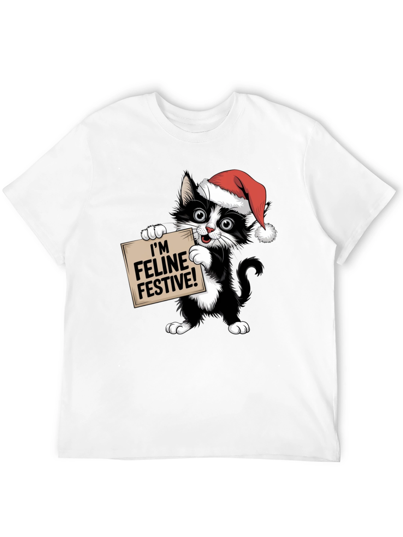 Feline Festive Cat Christmas T-Shirt