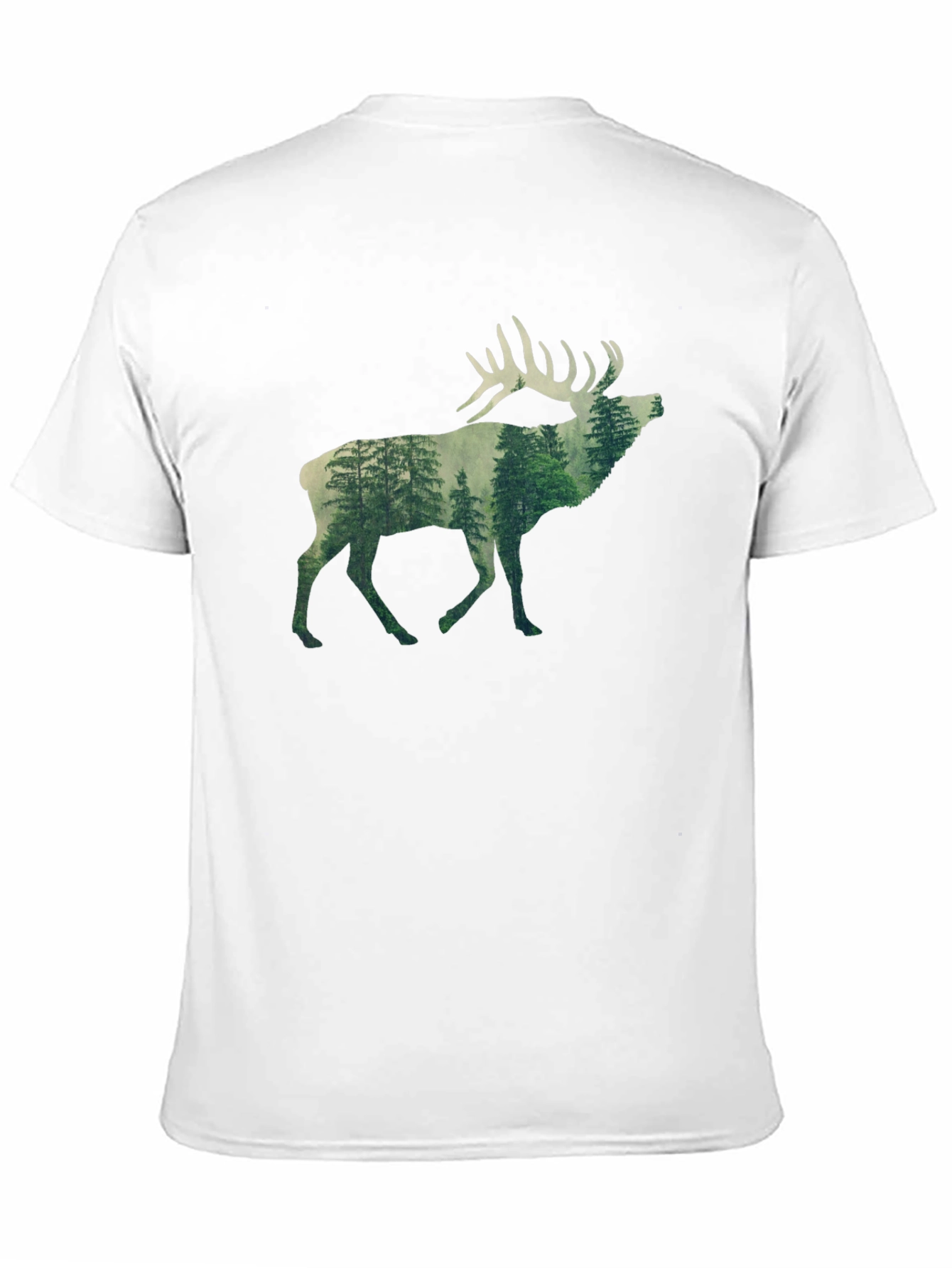 Nature Deer Graphic Tee - Black