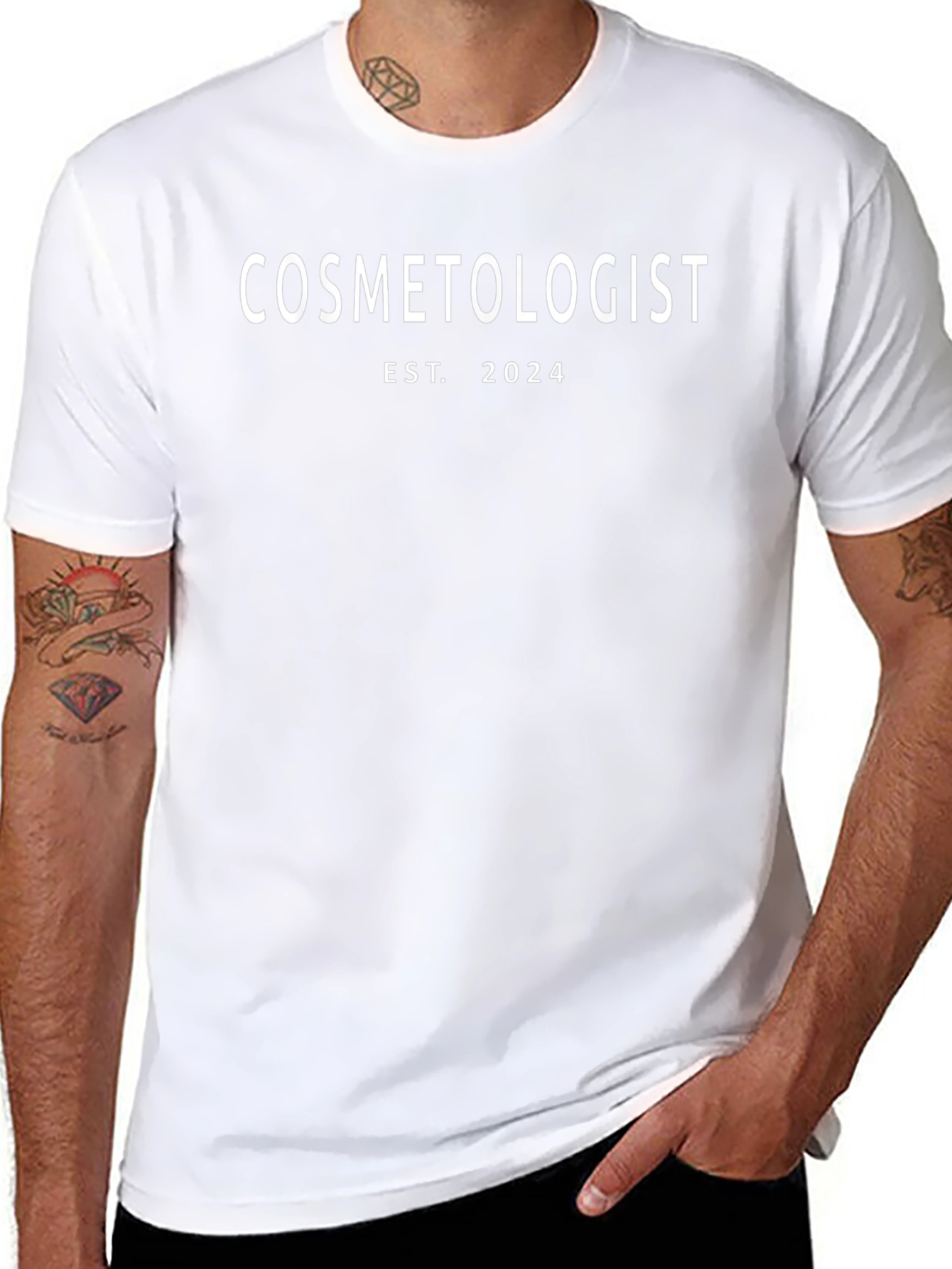 Cosmetologist Est. 2024 Black Graphic Tee
