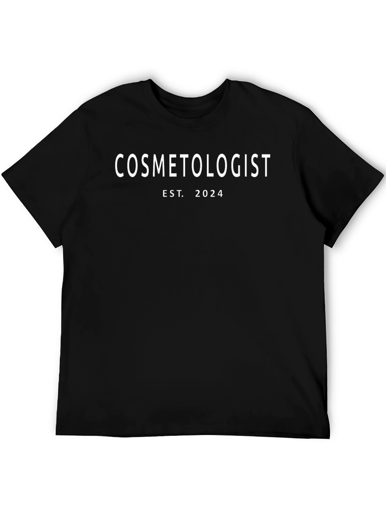 Cosmetologist Est. 2024 Black Graphic Tee