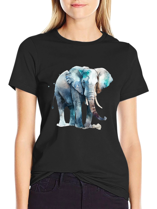 Elephant Watercolor T-Shirt - Artistic Mens Tee