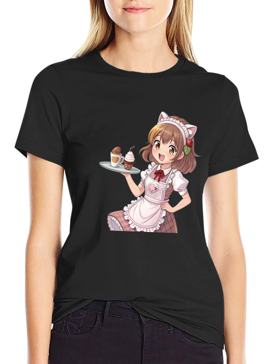 Anime Maid Cafe T-Shirt - Kawaii Style
