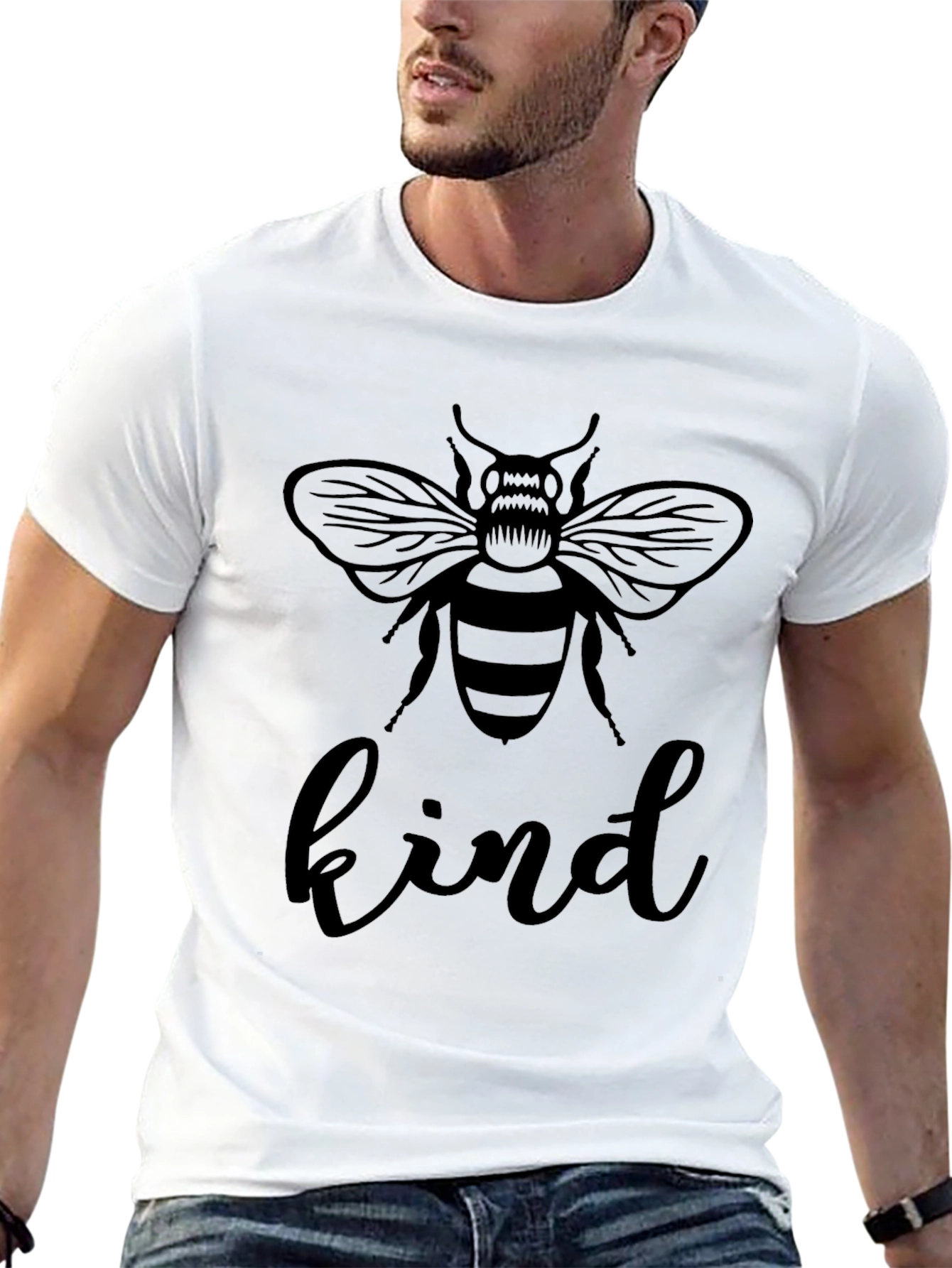 Bee Kind Graphic Tee - Soft Cotton Casual Shirt
