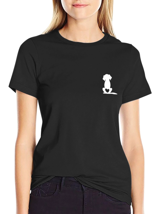 Dog Lover Black Tee - Minimalist Design