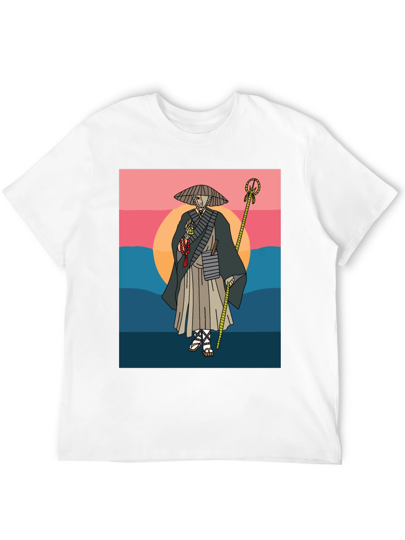 Samurai Sunset Graphic T-Shirt - Unique Design Tee
