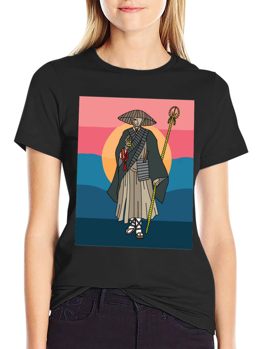 Samurai Sunset Graphic T-Shirt - Unique Design Tee