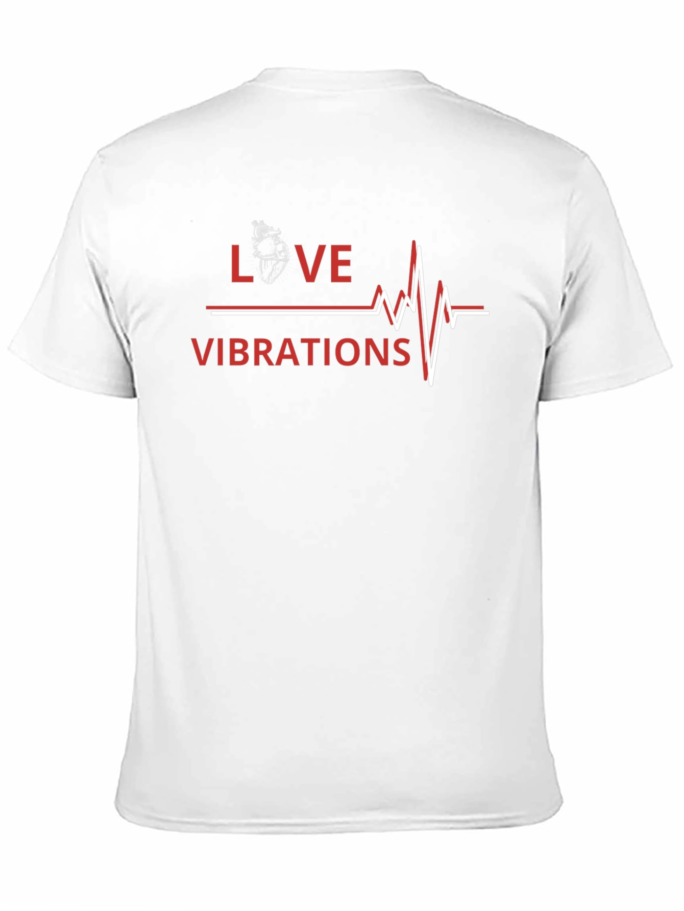 Love Vibrations Graphic Tee - Trendy Heartbeat Design