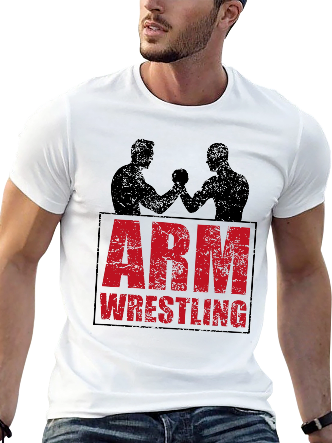 Arm Wrestling Graphic Tee - Black T-Shirt