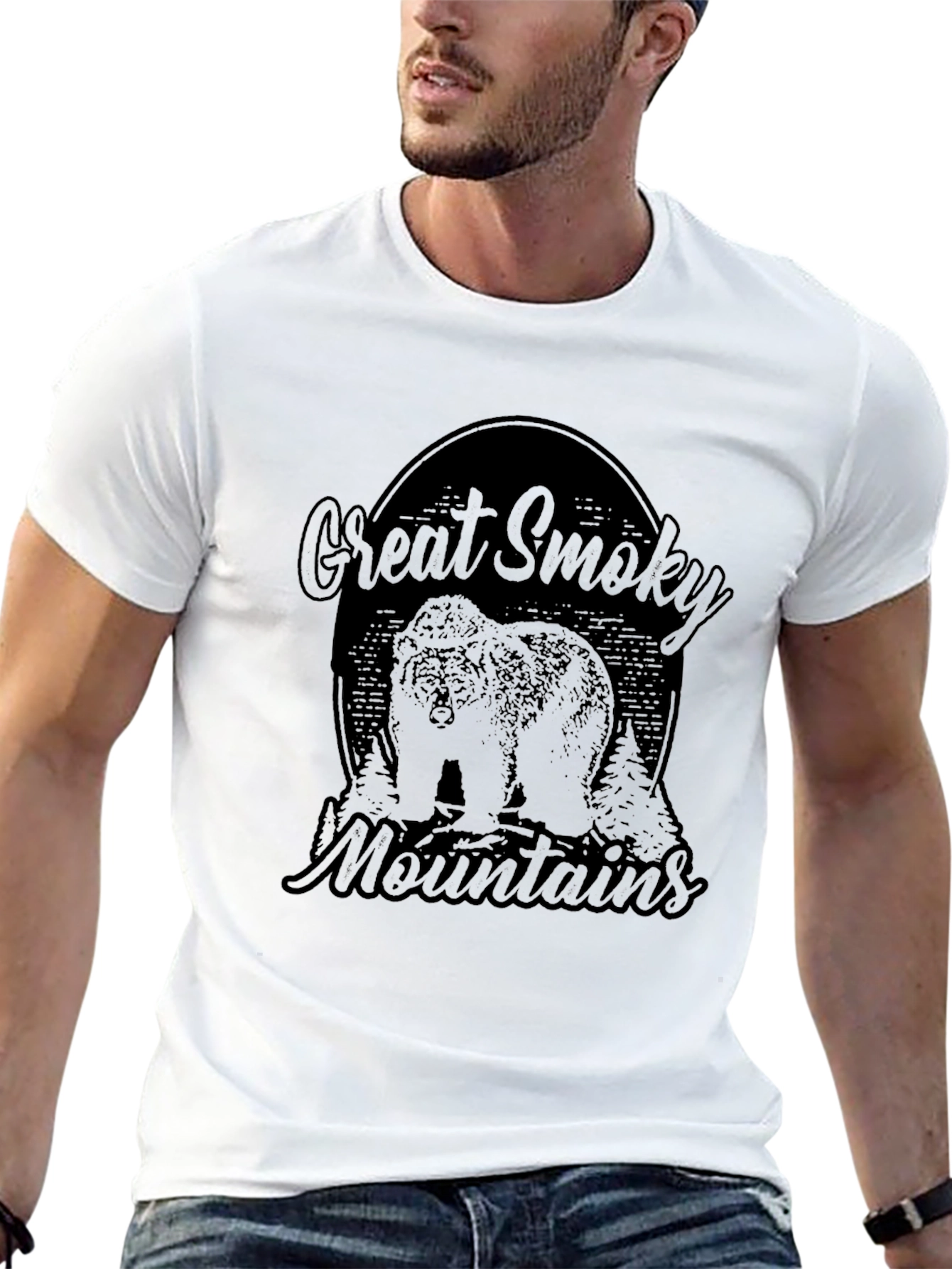 Great Smoky Mountains Bear Graphic T-Shirt