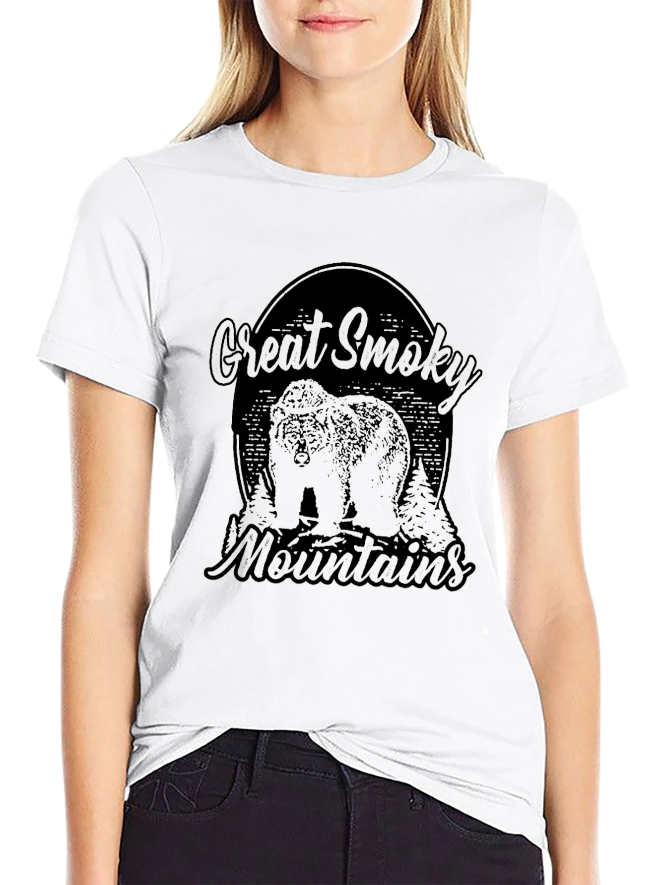 Great Smoky Mountains Bear Graphic T-Shirt