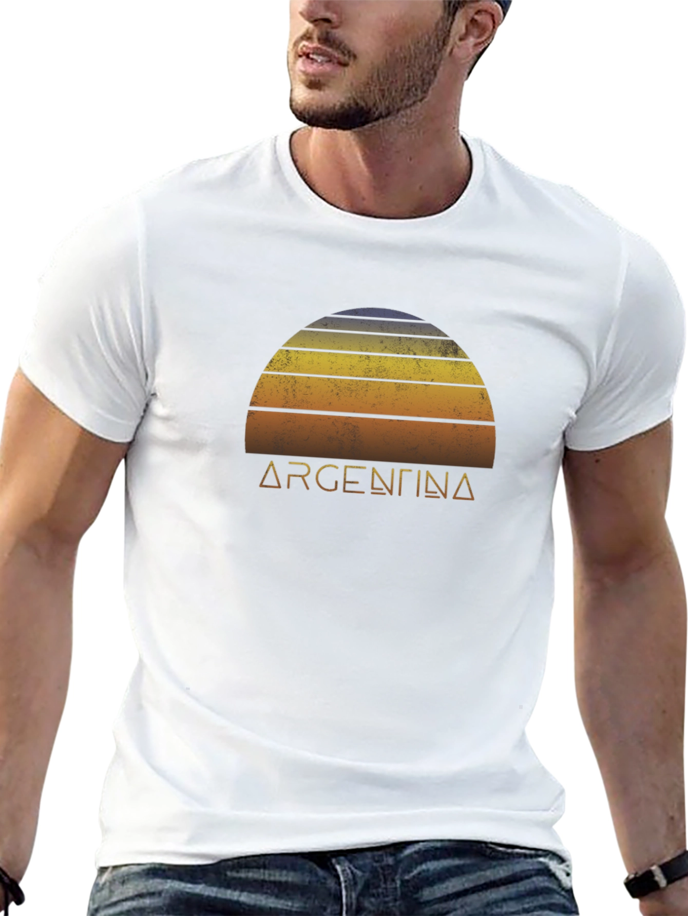 Argentina Sunset Graphic Tee - Retro Style