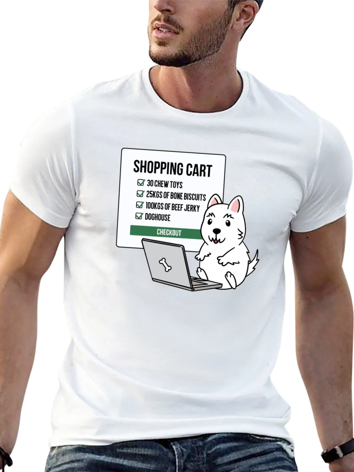 Dog Lover Shopping Cart T-Shirt