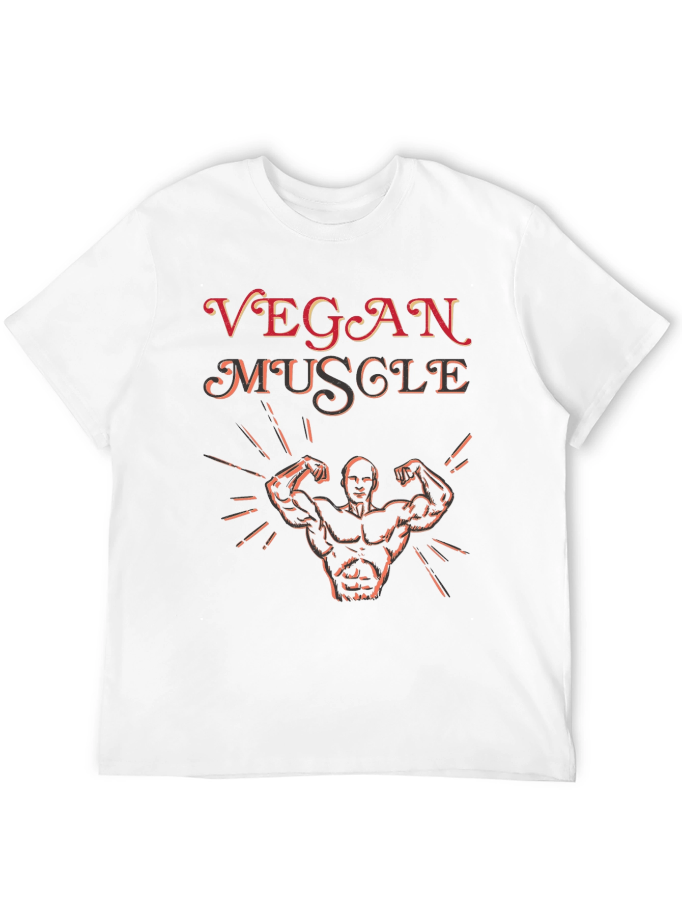 Vegan Muscle Black T-Shirt Graphic Tee