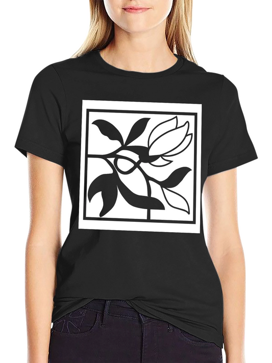 Black Floral Graphic Tee - Stylish & Unique Design
