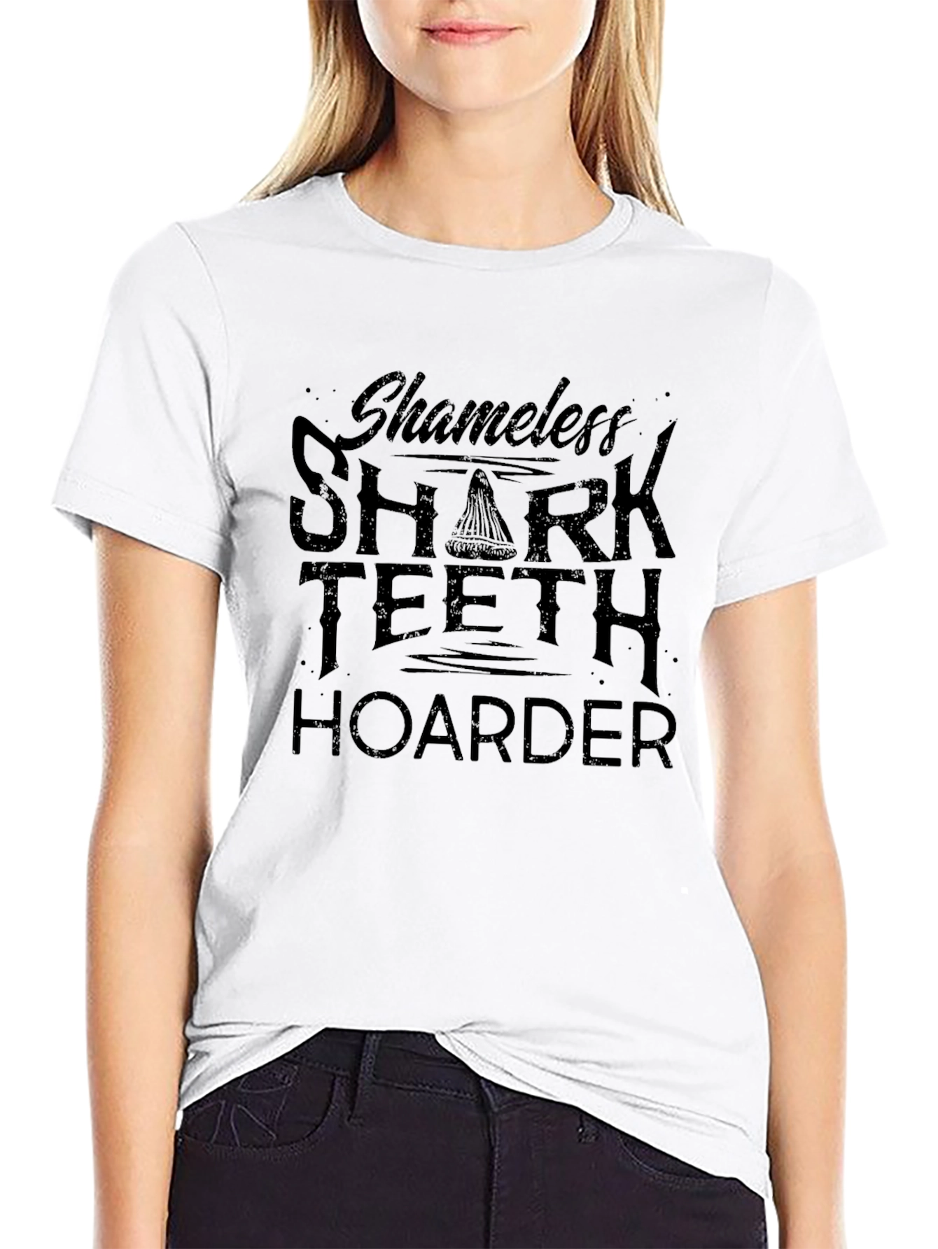 Shameless Shark Teeth Hoarder Graphic Tee