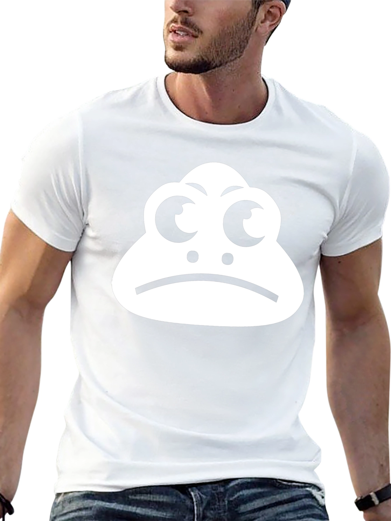 Sad Frog Graphic T-Shirt - Black Cotton Tee