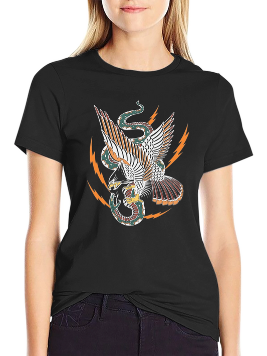 Eagle & Snake Graphic Tee - Black T-Shirt
