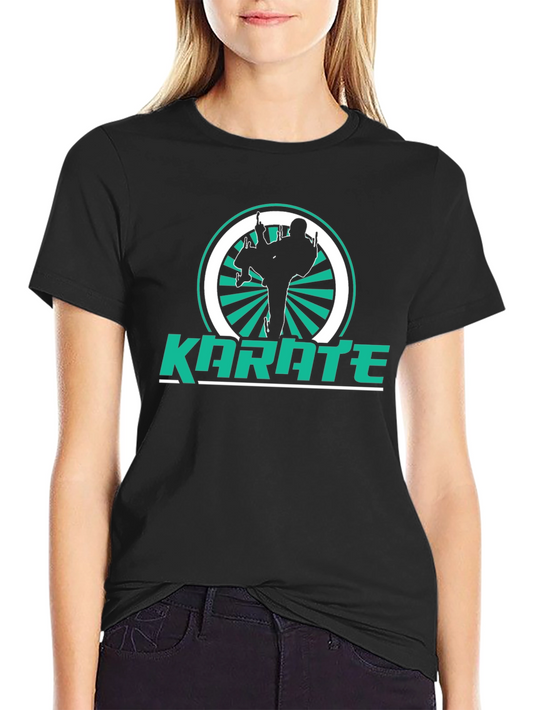 Karate Silhouette Graphic T-Shirt