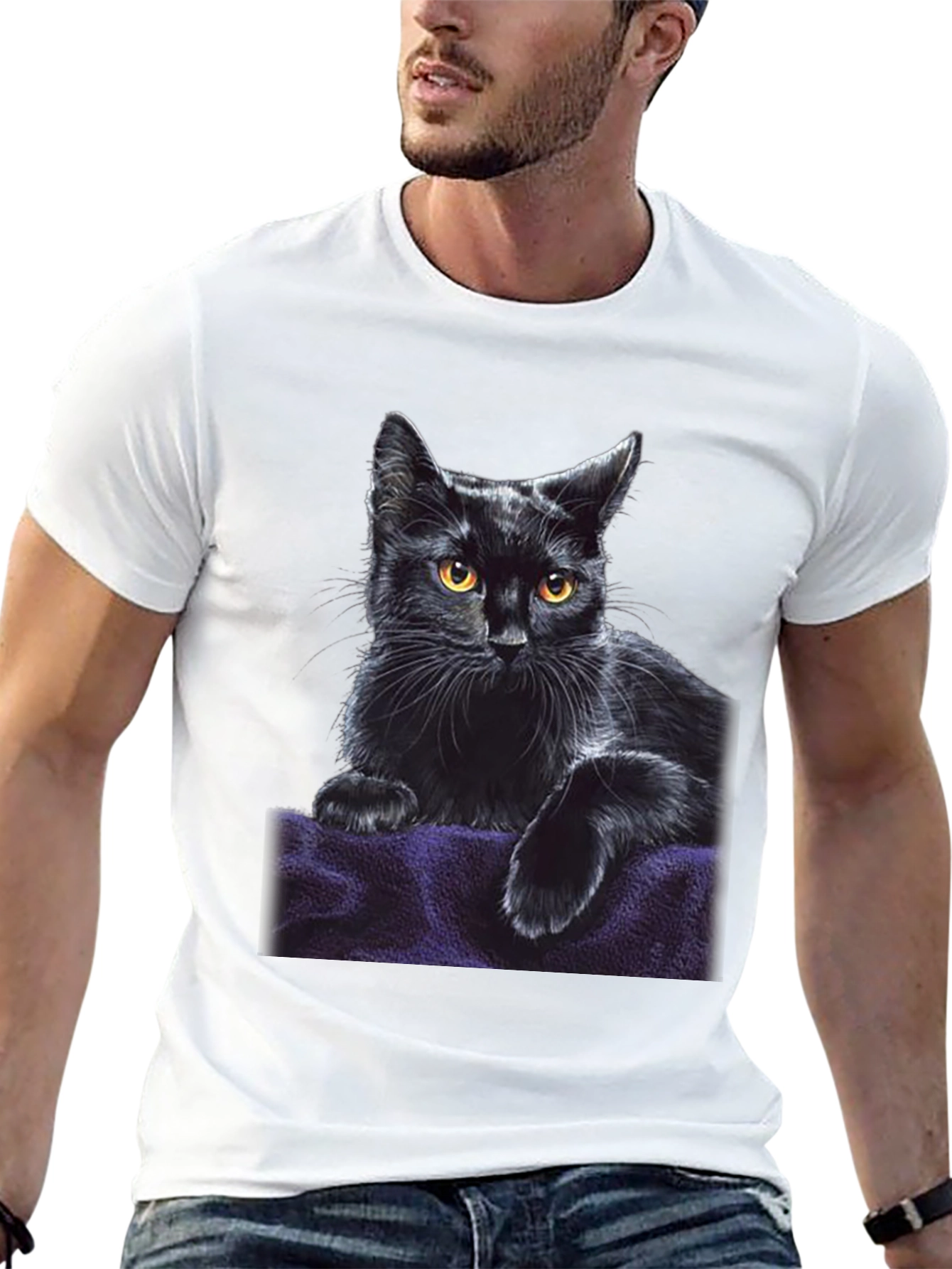 Black Cat Graphic Tee - Unisex Soft Cotton T-Shirt