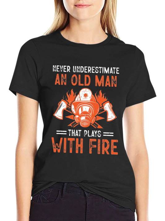 Firefighter Old Man T-Shirt