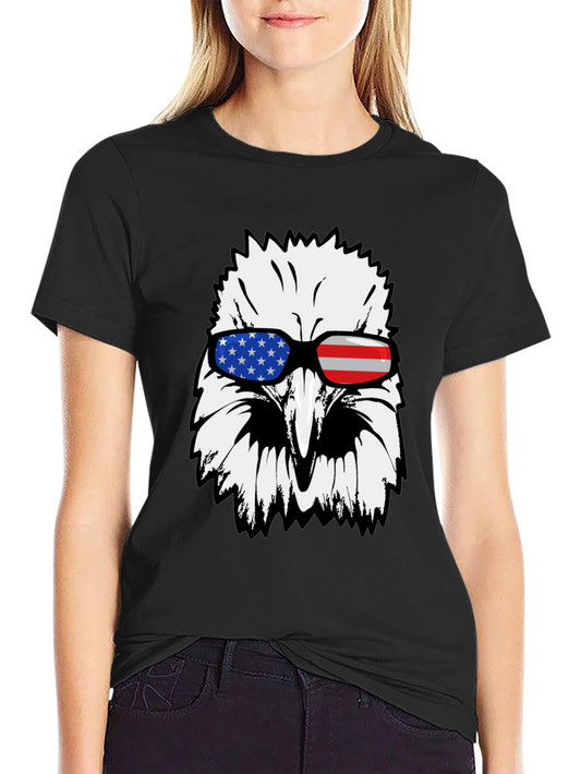 American Eagle USA Flag Sunglasses Graphic T-Shirt