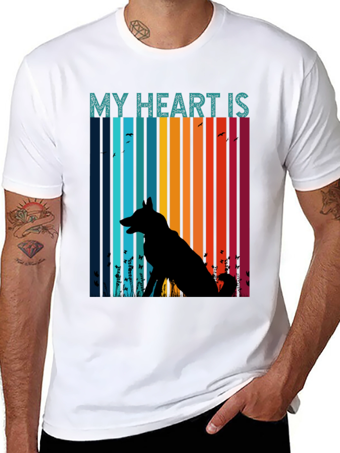 My Heart Is With My Dog Unisex T-Shirt