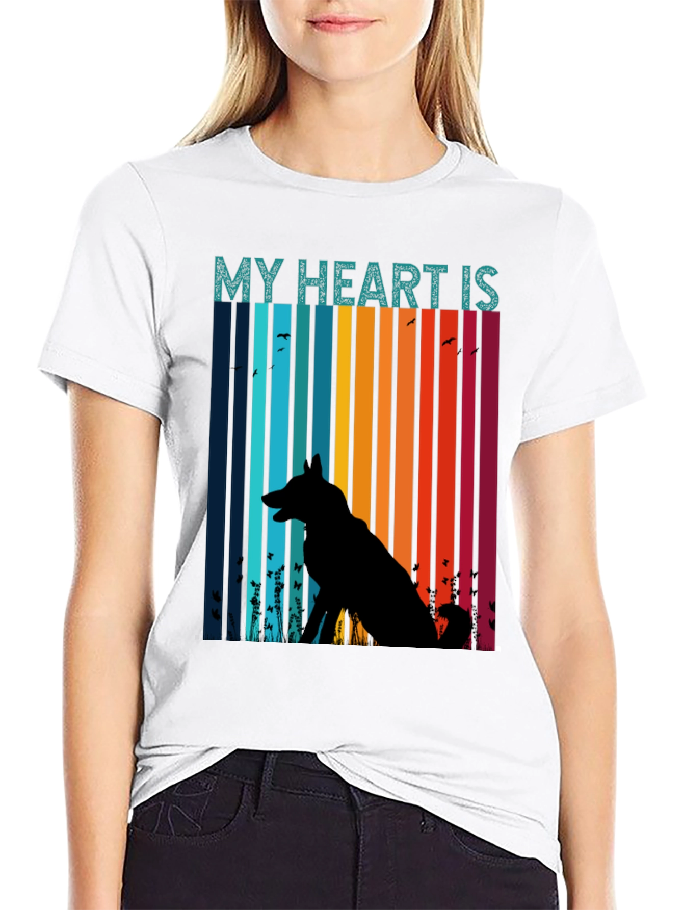 My Heart Is With My Dog Unisex T-Shirt