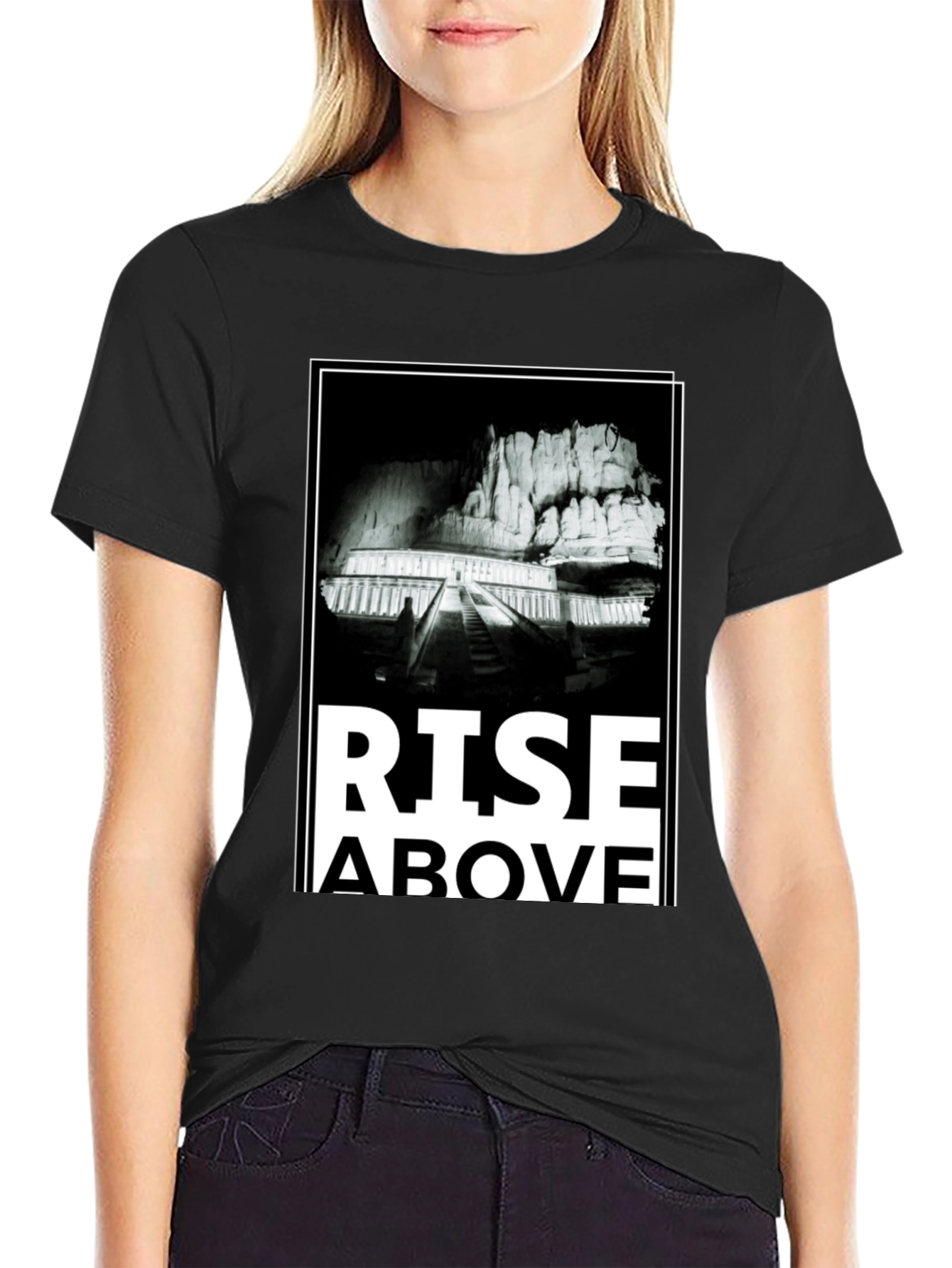 Rise Above Graphic Tee - Mens Black T-Shirt