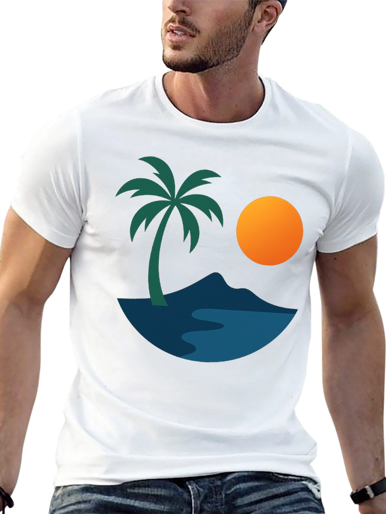 Island Getaway Graphic Tee - Black