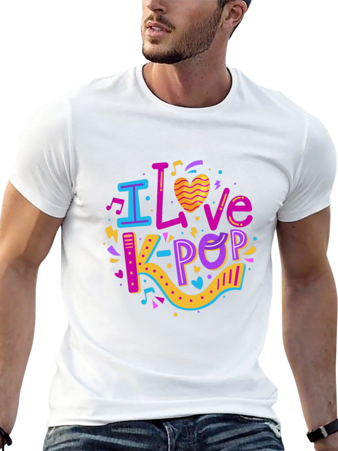 I Love K-Pop Black T-Shirt