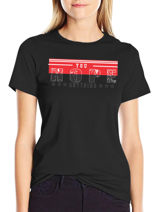Hope Anything Mens Black Graphic Tee