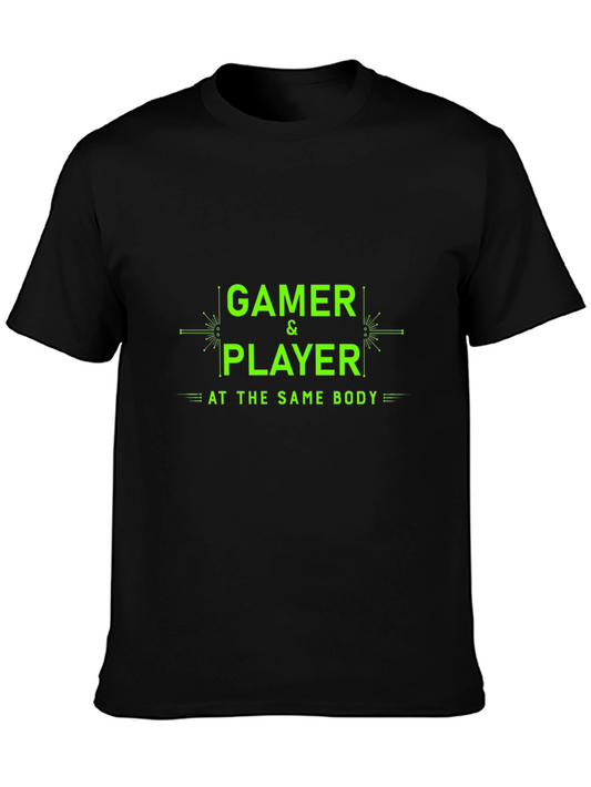 Gamer & Player T-Shirt - Black Cotton Tee