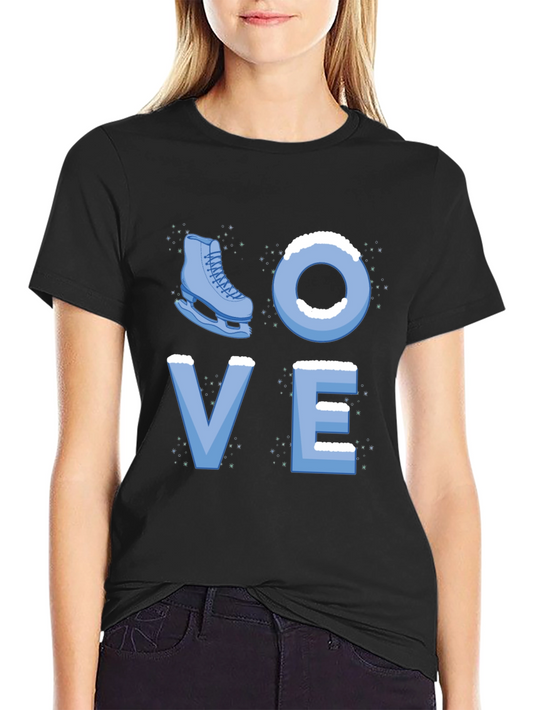 I Love Ice Skating T-Shirt - Figure Skating Tee