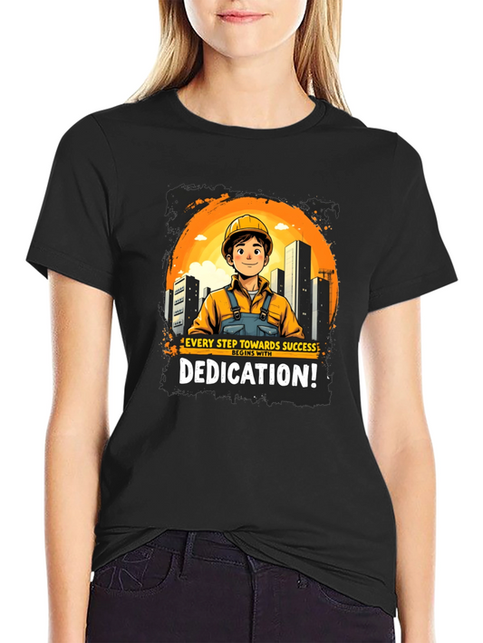Dedicated Construction Worker Graphic T-Shirt