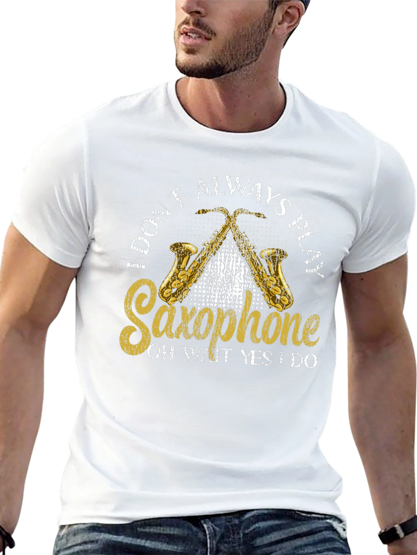 Saxophone Player Graphic T-Shirt - Music Lover Tee