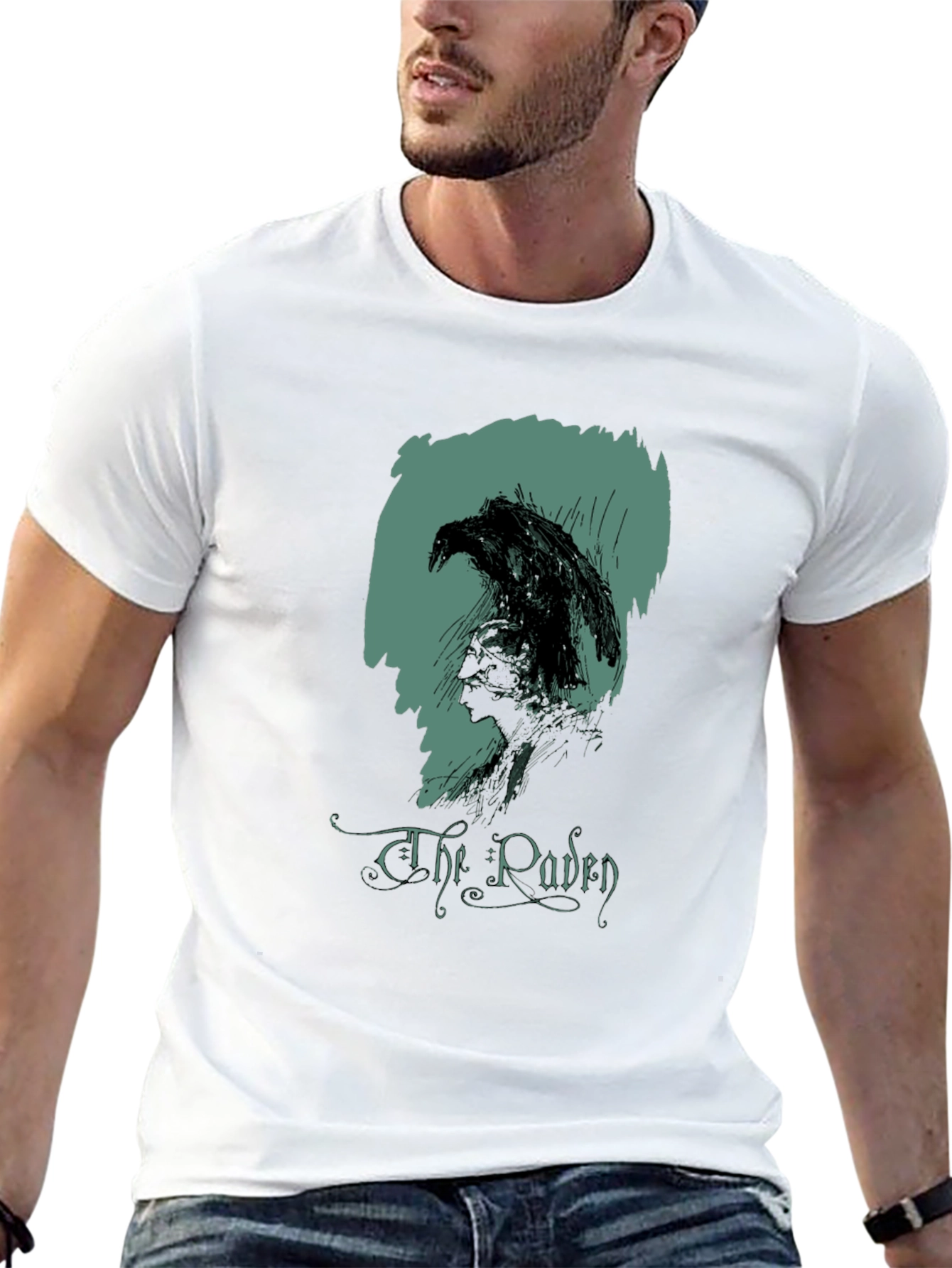 The Raven Graphic Tee - Classic Literary Style
