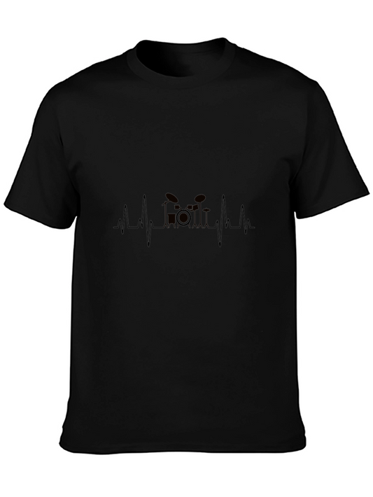 Drumbeat Heartbeat T-Shirt - Music Lover Tee