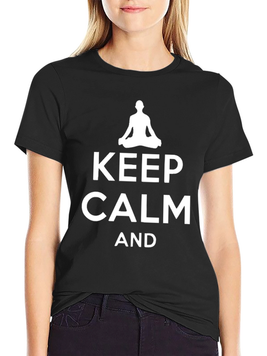 Keep Calm and Meditate Black T-Shirt