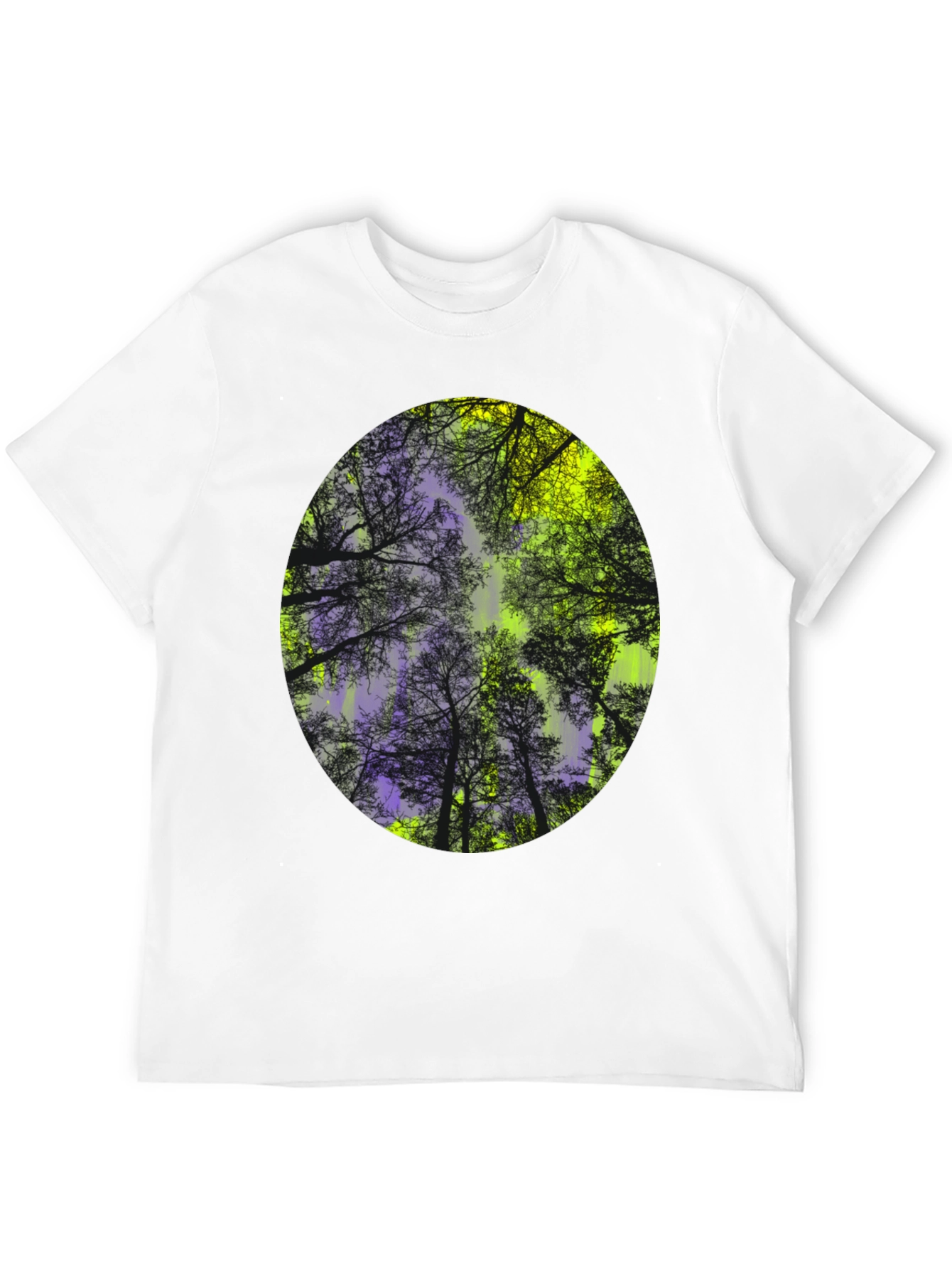 Nature Print Black T-Shirt