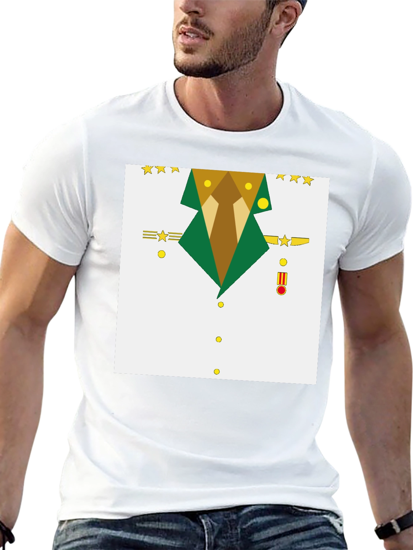 Geometric Military Uniform T-Shirt