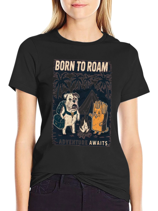 Born to Roam T-Shirt - Dog & Cat Adventure
