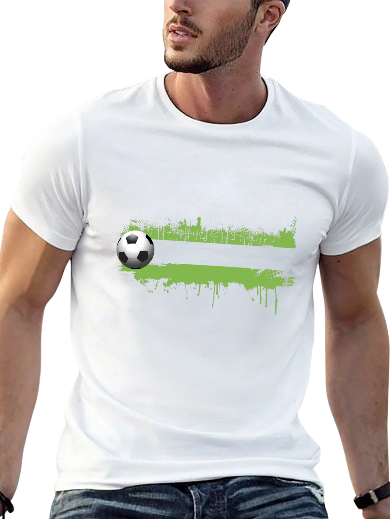 Soccer Ball Graphic Tee - Black